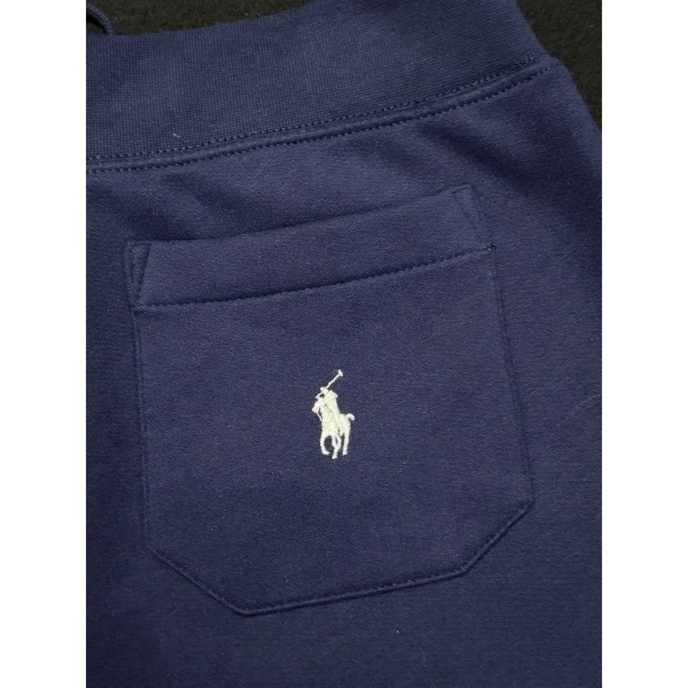 Polo Ralph Lauren Navy Embroidered Logo Fleece Jogger Pants Mens Small NWT